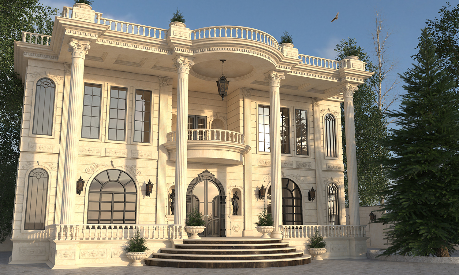معماری کلاسیک در ویلاسازی به همراه دکوراسیون داخلی ویلا به سبک کلاسیک +تصاویر!!!